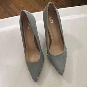 NY & Co Studded Heels in Light Blue